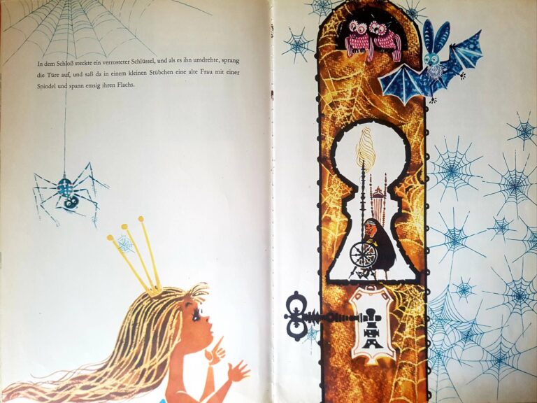 Märchenbuch "Dornröschen" mit Bildern von Regine Grube-Heinecke, 1965, DDR Kinderbuchverlag, Beltz