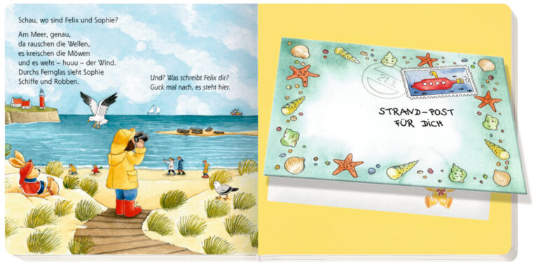 Kinderbuch, Pappbilderbuch "Erste Briefe von Felix" von Annette Langen, Coppenrath Verlag