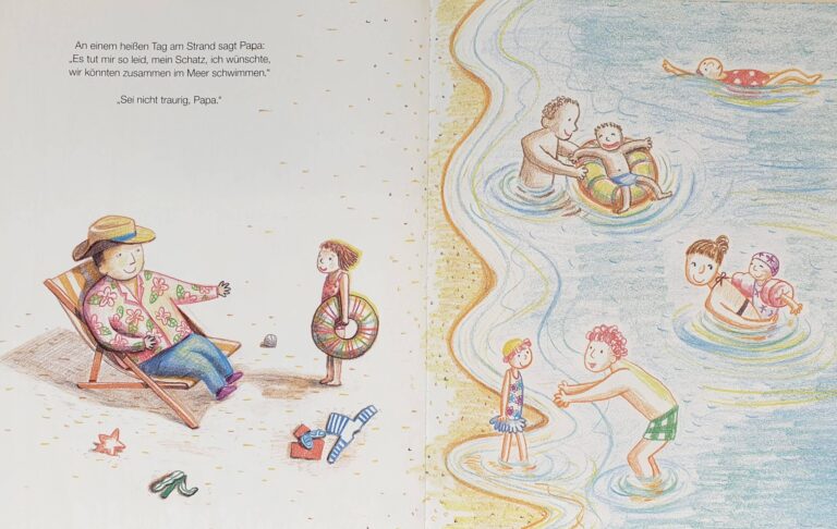 Kinderbuch "Sei nicht traurig, Papa" von Nari Hong, Leiv Verlag