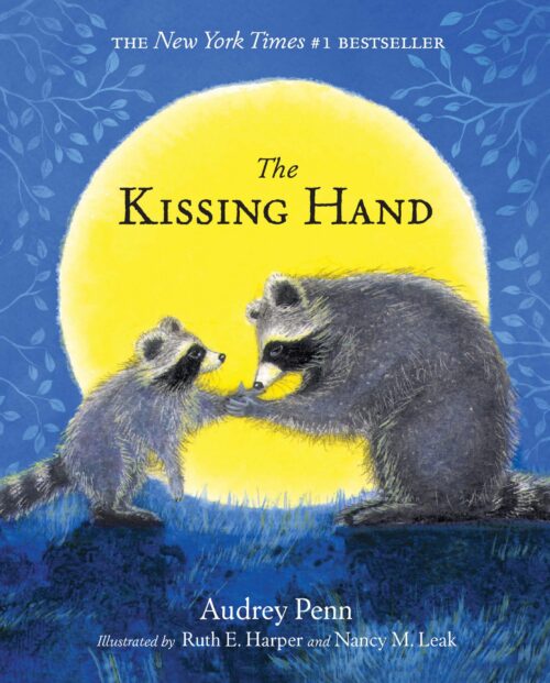 Kinderbuch, children's book "The Kissing Hand", Audrey Penn, racoon, Waschbär