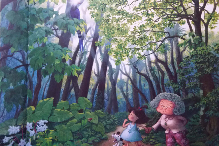 Kinderbuch deutsch-chinesisch "Das blaue Kleid" von Yu Jan Chang, bilingual, Drachenhaus Verlag