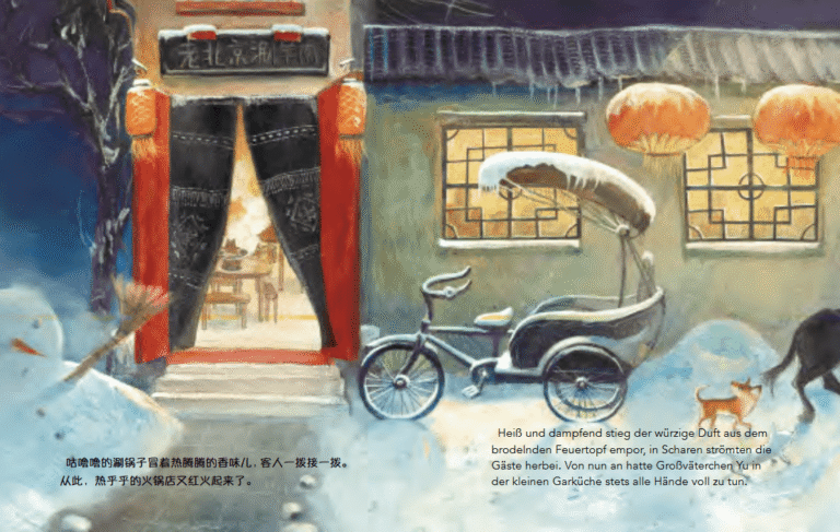 Kinderbuch Asien, China "Der Feuertopf brodelt", Bao Dongni, Mo Jin, Drachenhaus Verlag