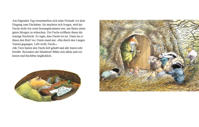 Kinderbuch, Bilderbuch "Leb wohl, lieber Dachs", Susan Varley, Ueberreuter Verlag