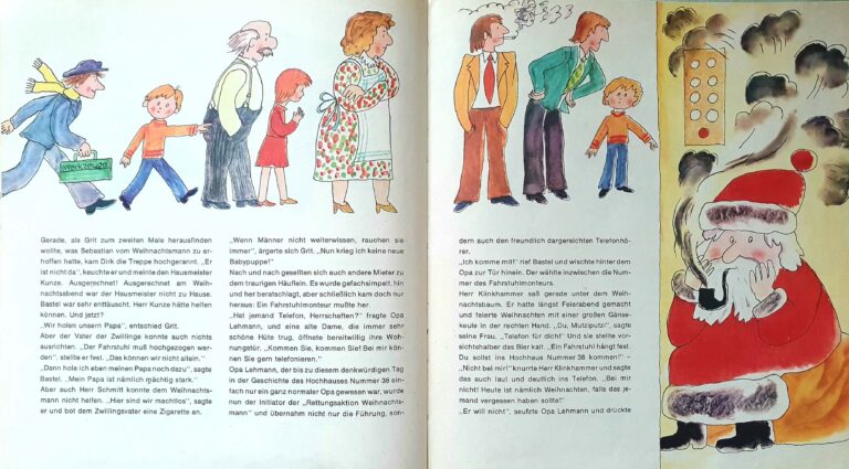 DDR Kinderbuch, Weihnachten "Die Weihnachtsmannfalle", Christamaria Fiedler, Konrad Golz
