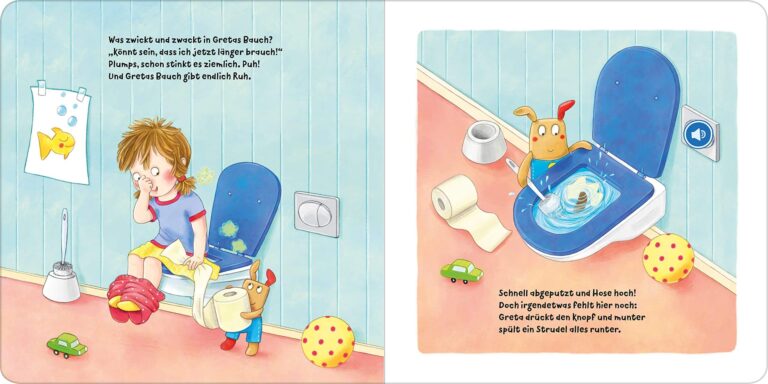 Kinderbuch, Pappbilderbuch "Oh! Ich muss aufs Klo!", Ann-Katrin Heger, Katja Schmiedeskamp, Penguin Junior