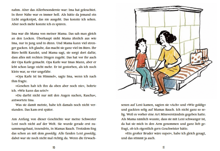 Kinderbuch, Kinderroman "Rascha und die Tür zum Himmel", Julia Willman, Jens Rassmus, Peter Hammer Verlag