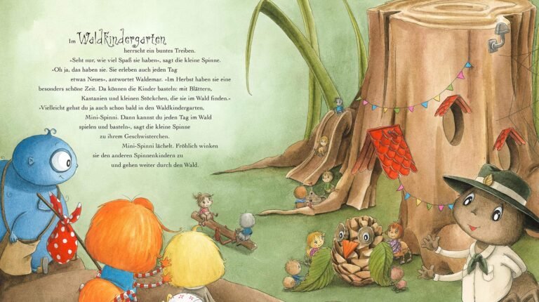 Kinderbuch, Bilderbuch "Die kleine Spinn Widerlich - Der Waldspaziergang", Diana Amft, Martina Matos, Baumhaus Verlag, Bastei Luebbe