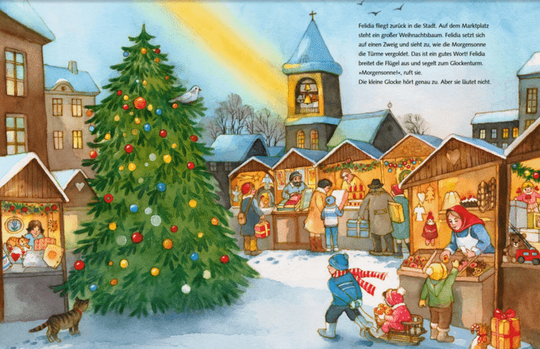 Kinderbuch Weihnachten "Die kleine Glocke, die nicht läuten wollte", Heike Conradi, Maja Dusikova, NordSüd Verlag