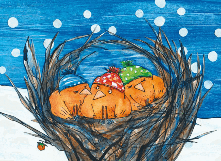 Kinderbuch, Pappbilderbuch "Die drei Spatzen", Christian Morgenstern, Anke am Berg, Eulenspiegel Kinderbuchverlag