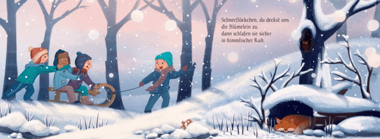 Pappbilderbuch "Schneeflöckchen, Weißröckchen", Marc Müller, Eulenspiegel Kinderbuchverlag