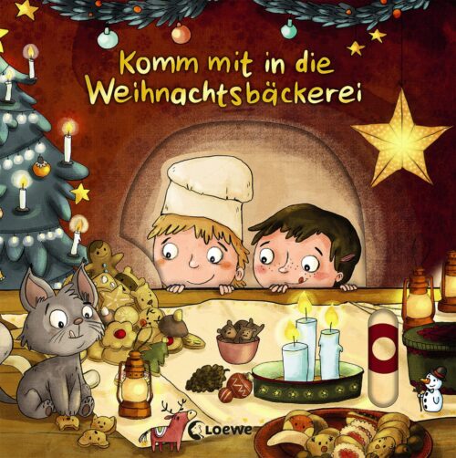 Kinderbuch, Weihnachten, Pappbilderbuch "Komm mit in die Weihnachtsbäckerei", Hans-Christian Schmidt, Andreas Nemet, Stefanie Reich, Loewe Verlag