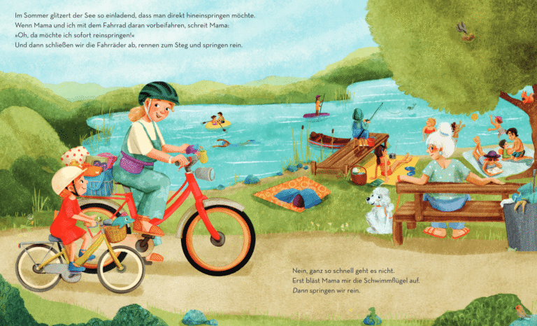Kinderbuch, Bilderbuch "Wie ein Fisch im Wasser", Maike Harel, Anne Grobe, Annette Betz, Ueberreuter Verlag