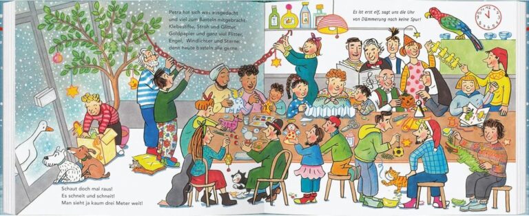 Kinderbuch, Wimmelbuch, Bilderbuch "Weihnachten in Wimmlingen", Rotraut Susanne Berner, Gerstenberg Verlag