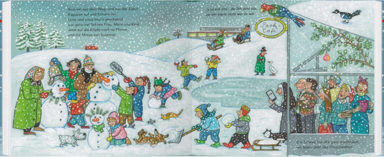 Kinderbuch, Wimmelbuch, Bilderbuch "Weihnachten in Wimmlingen", Rotraut Susanne Berner, Gerstenberg Verlag