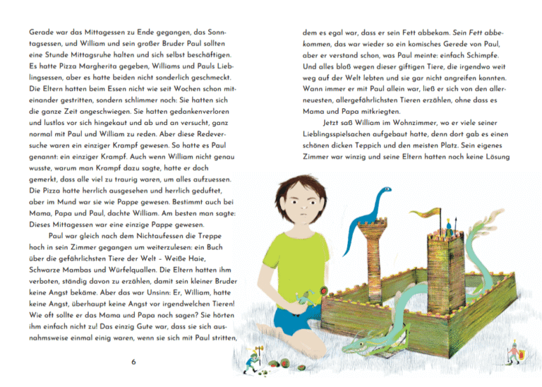 Kinderbuch "William und der Fliegenkönig", Carl-Christian Elze, Nele Brönner, Verlag Voland & Quist