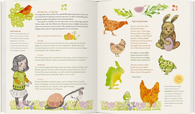 Hausbuch, Kinderbuch "Wir feiern durch das ganze Jahr - Das Hausbuch der Feste und Bräuche", Ilka Sokolowski, Sophie Schmid, Gerstenberg Verlag