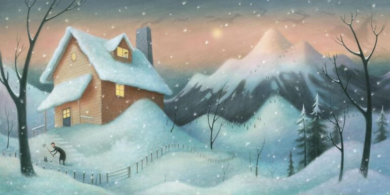 Kinderbuch, Bilderbuch "Es war einmal ein Schneesturm", Richard Johnson, Annette Betz / Ueberreuter Verlag